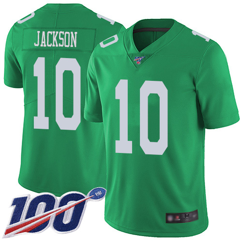 Men Philadelphia Eagles #10 DeSean Jackson Limited Green Rush Vapor Untouchable NFL Jersey 100th Season